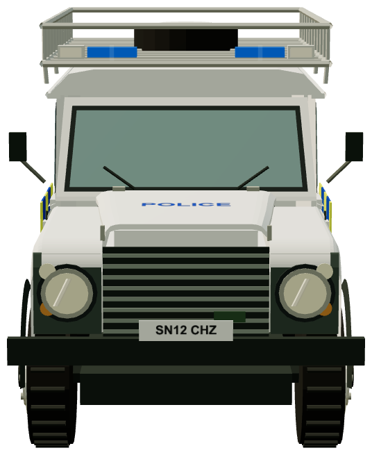 Police Scotland Underwater Search Unit Defender 110 — front render