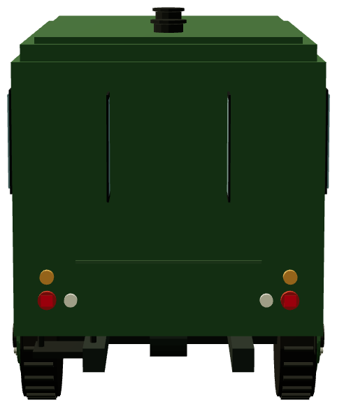 Prince Philip's Defender 130 Gun Bus — rear render