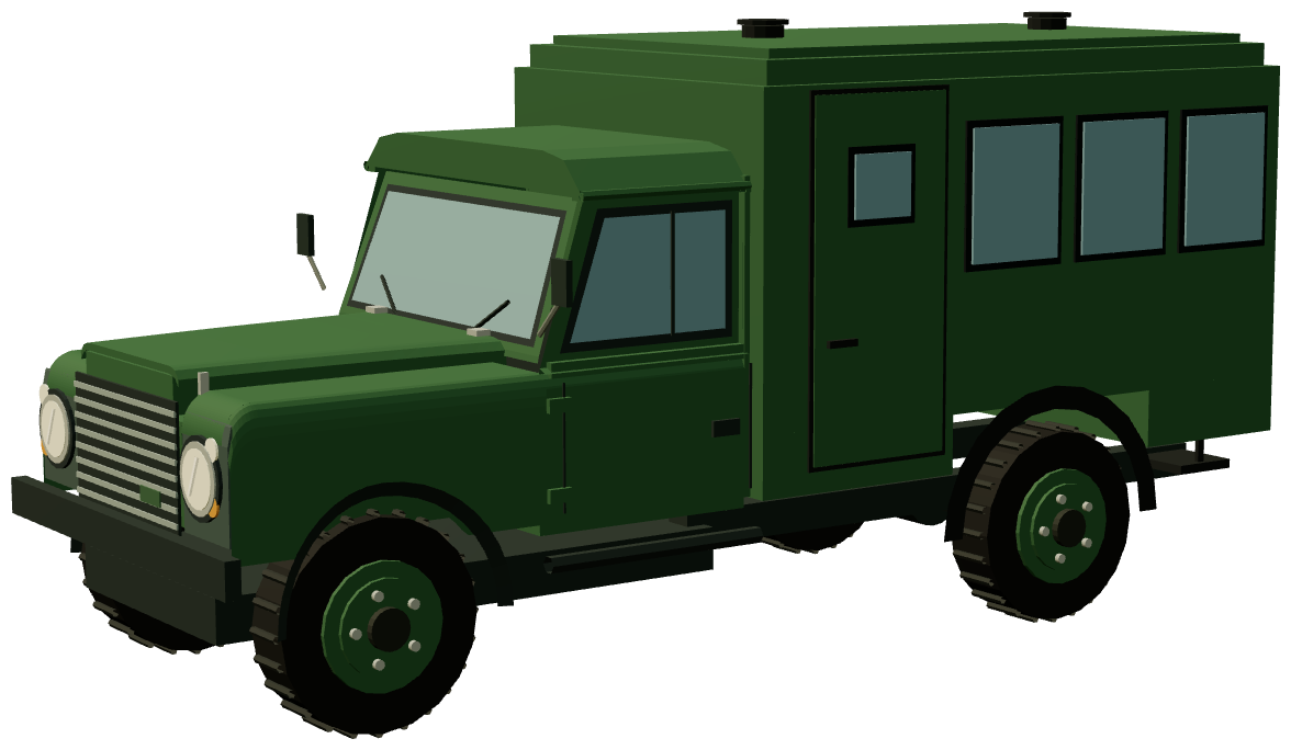 Prince Philip's Defender 130 Gun Bus — three-quarter render