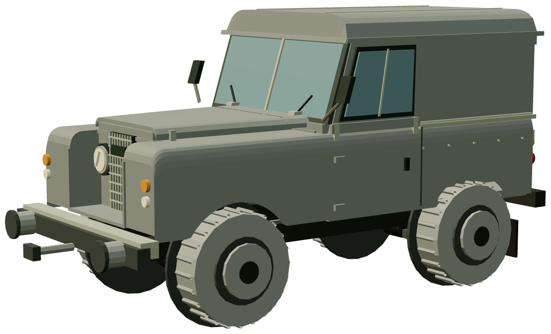 Rail Rover Series II 88 — three-quarter render