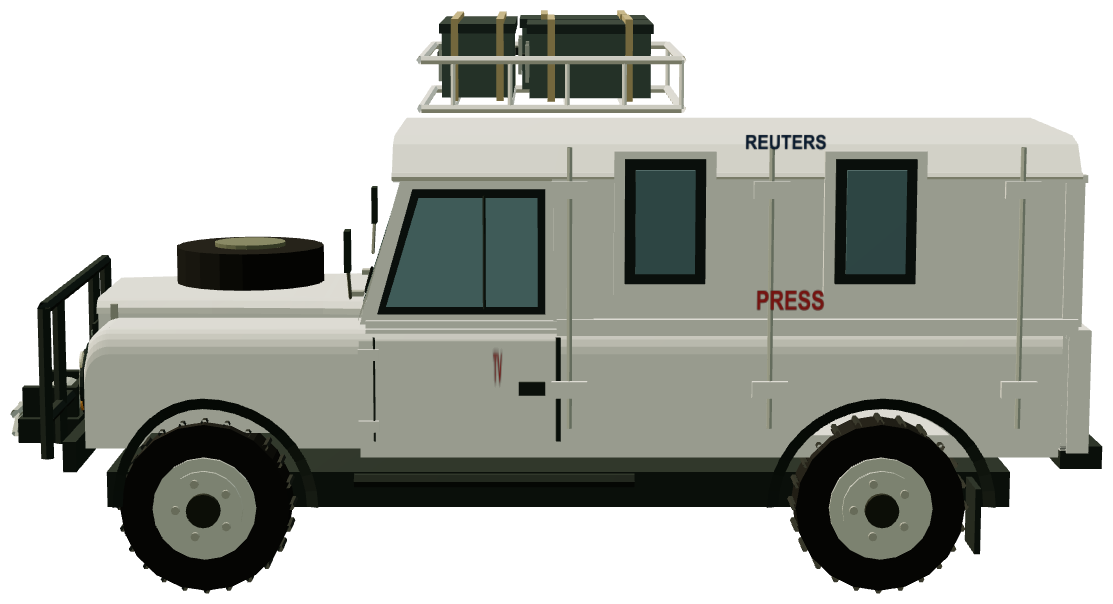 Reuters armoured 130 press vehicle — side render