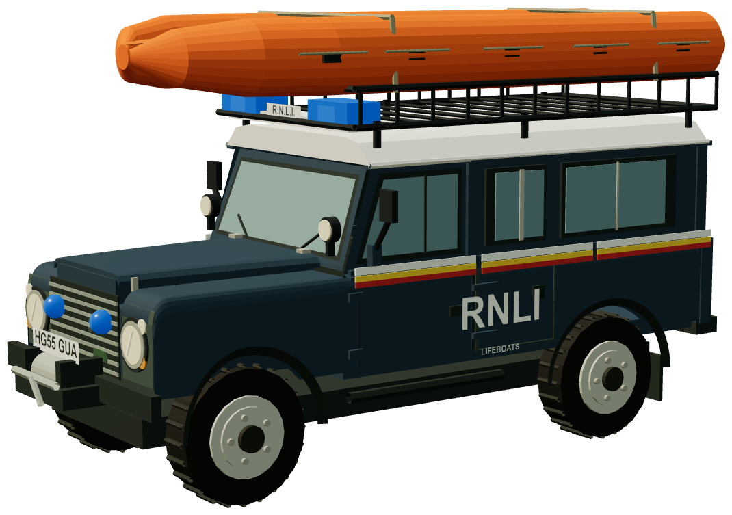 RNLI Lifeboat Launch Defender — three-quarter render