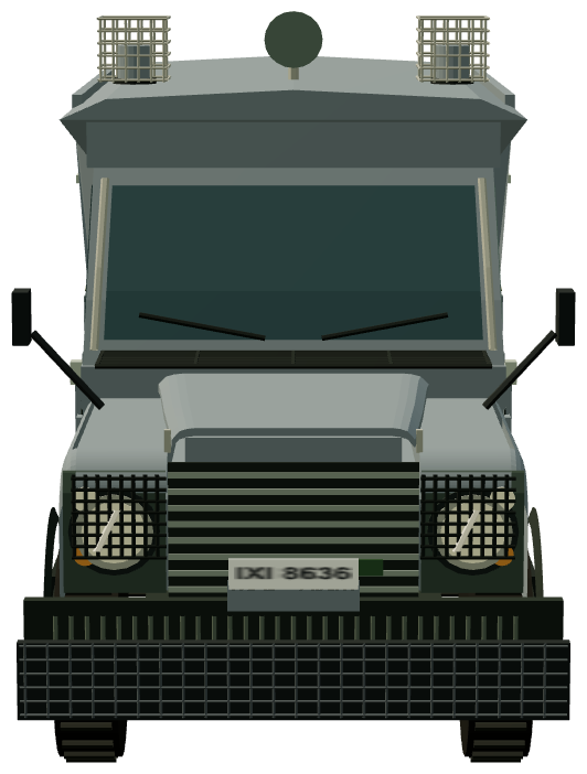 RUC Hotspur Armoured Land Rover — front render