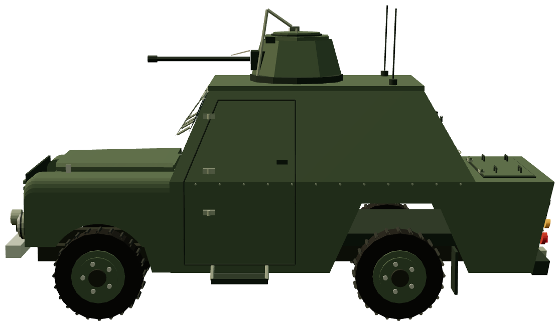 RUC Shenzi Armoured Land Rover — side render