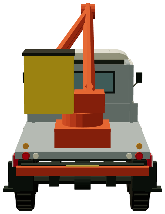 SEB Hotspur 6×6 Cherry Picker — rear render
