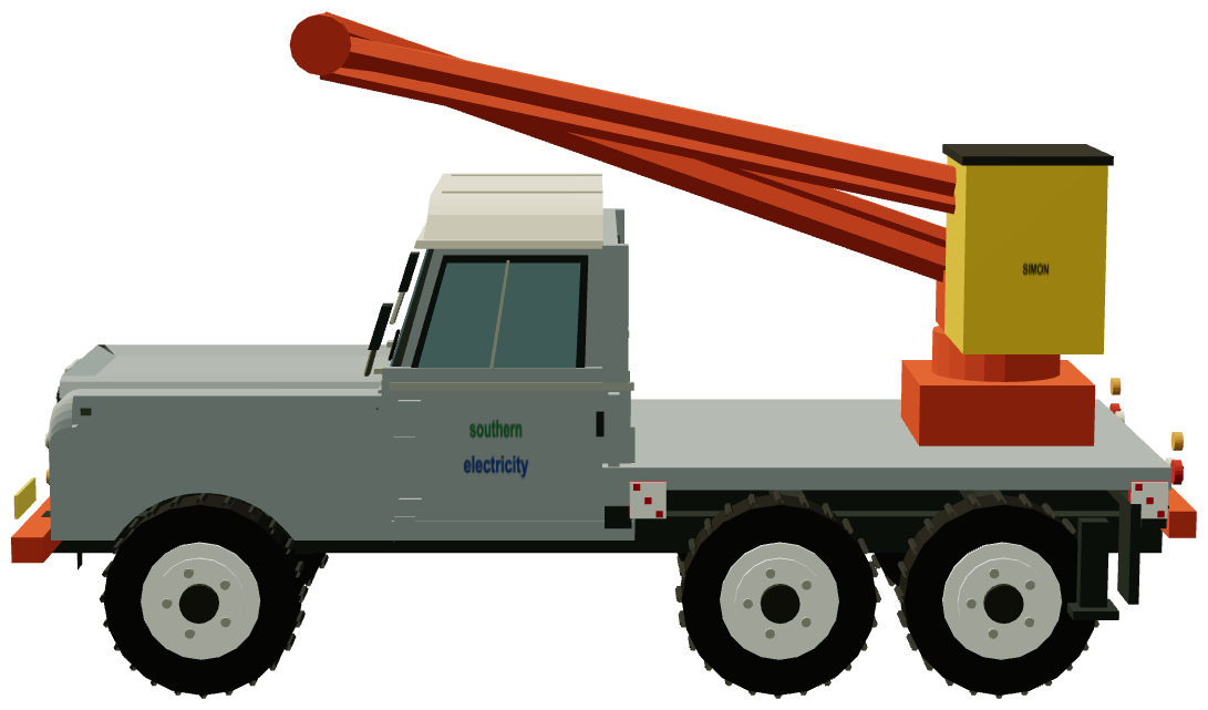 SEB Hotspur 6×6 Cherry Picker — side render