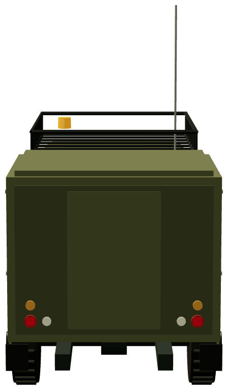 Slovak CBRN Defender 130 Quadtech Shelter — rear render