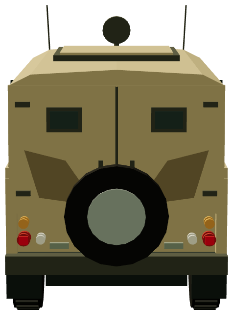 Snatch Land Rover — rear render