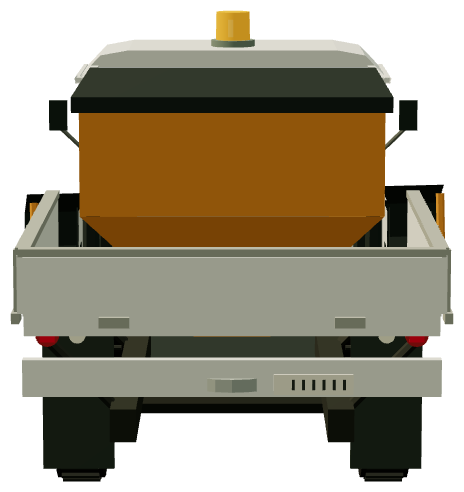 Defender snowplough and gritter — rear render