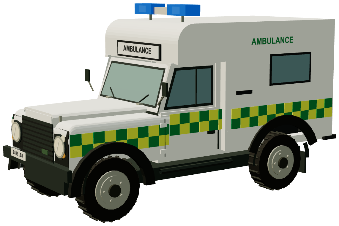 St John Ambulance One Ten B183 LBJ — three-quarter render