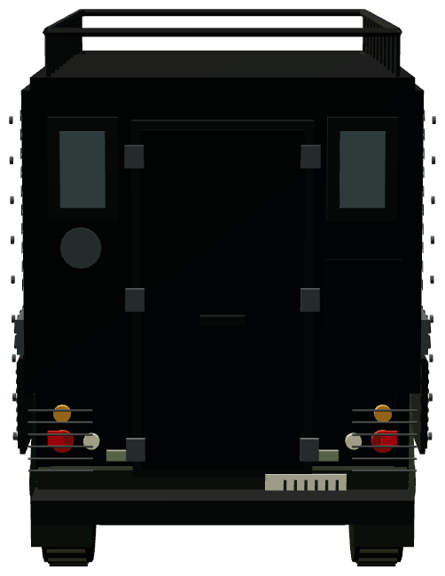 Staffordshire Police Armoured Defender 110 — rear render