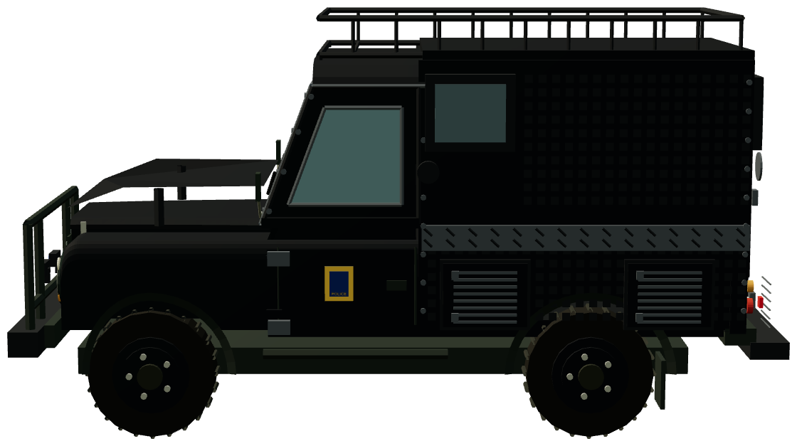 Staffordshire Police Armoured Defender 110 — side render