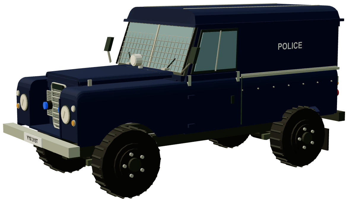South Yorkshire Police Series III Riot Van — three-quarter render