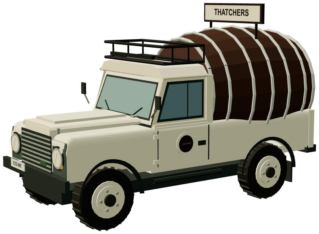 Thatchers Cider Cask Defender — three-quarter render