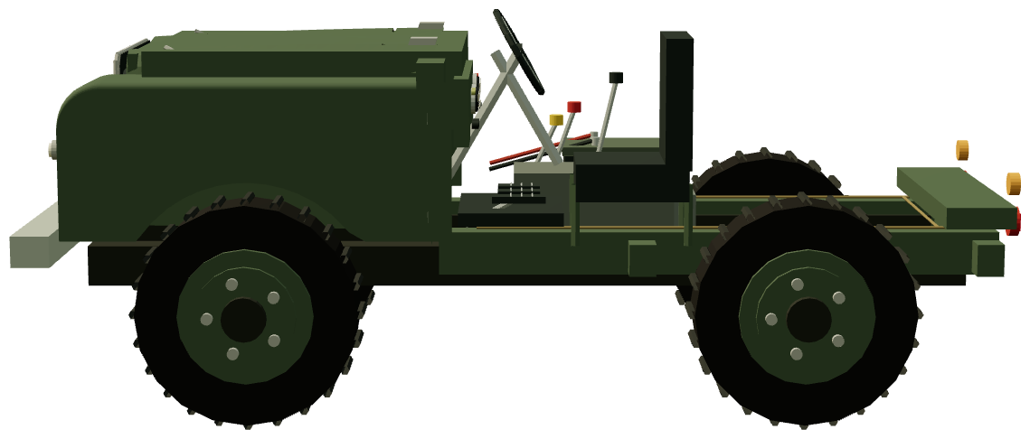 Drivable training chassis — side render