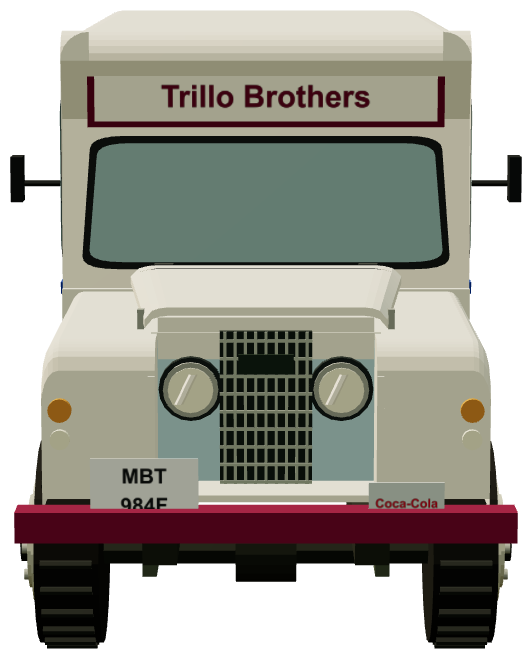 Trillo's of Whitby Ice Cream Van — front render