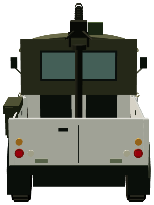 UNTAC Perentie 110 DShK Mount (Sisophon 1993) — rear render