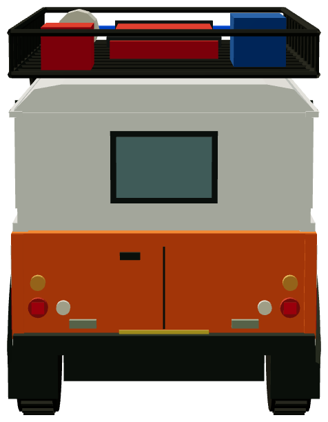 Upper Wharfedale Fell Rescue Defender Fell 1 — rear render