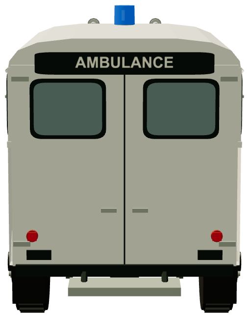 Worcestershire Ambulance Service Land Rover 109 — rear render