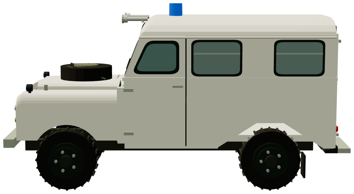 Worcestershire Ambulance Service Land Rover 109 — side render