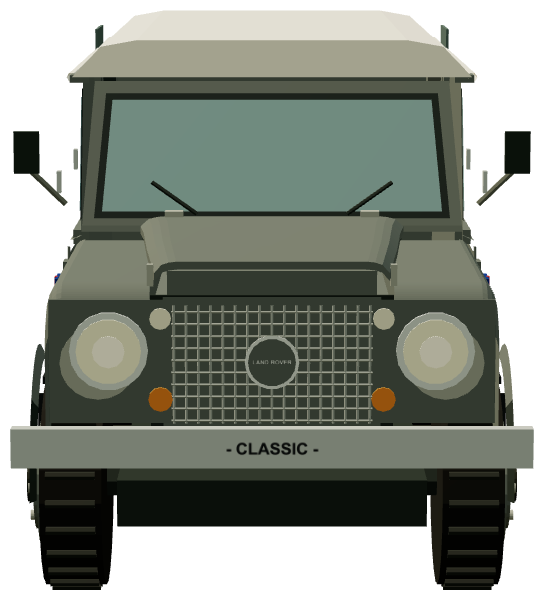 Classic Defender Works V8 DAKTARI Edition — front render