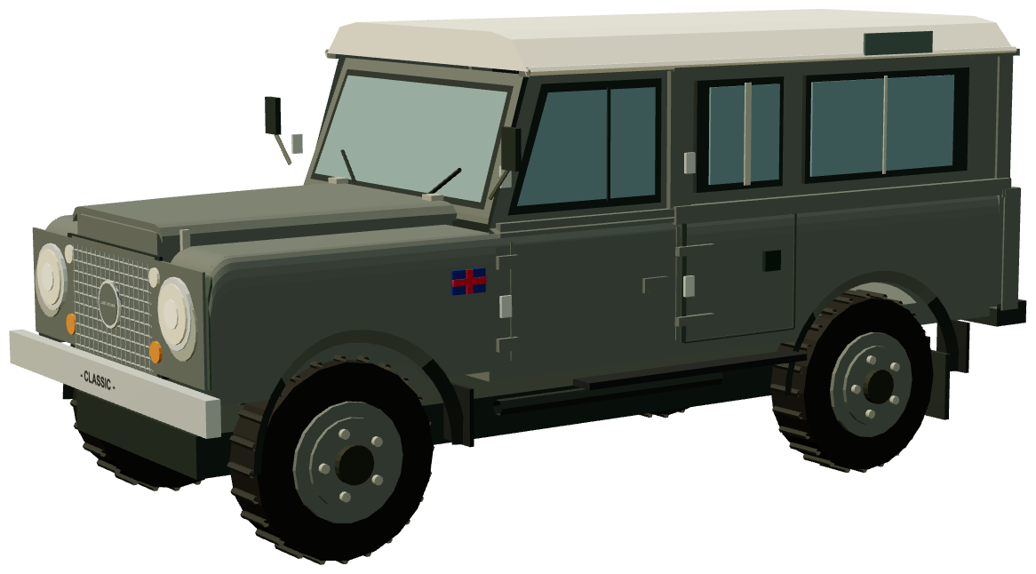 Classic Defender Works V8 DAKTARI Edition — three-quarter render